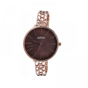Spotted Elegant Watch with unique Taupe colored Dial - Rose Gold